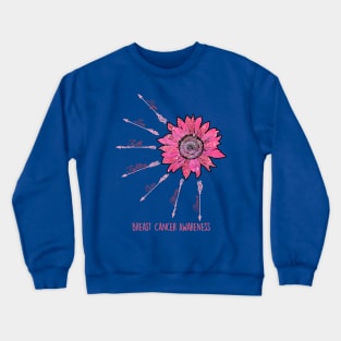 breast cancer faith sunflower  2 Crewneck Sweatshirt